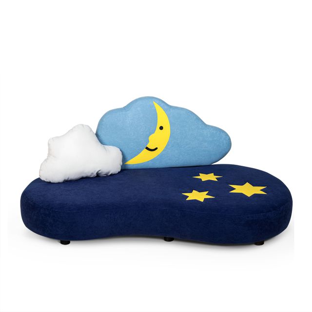 Motivsofa Mond, SH 22 cm, 3 Bezug-Varianten